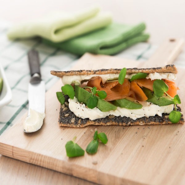 Sandwich con Arla queso de untar. 