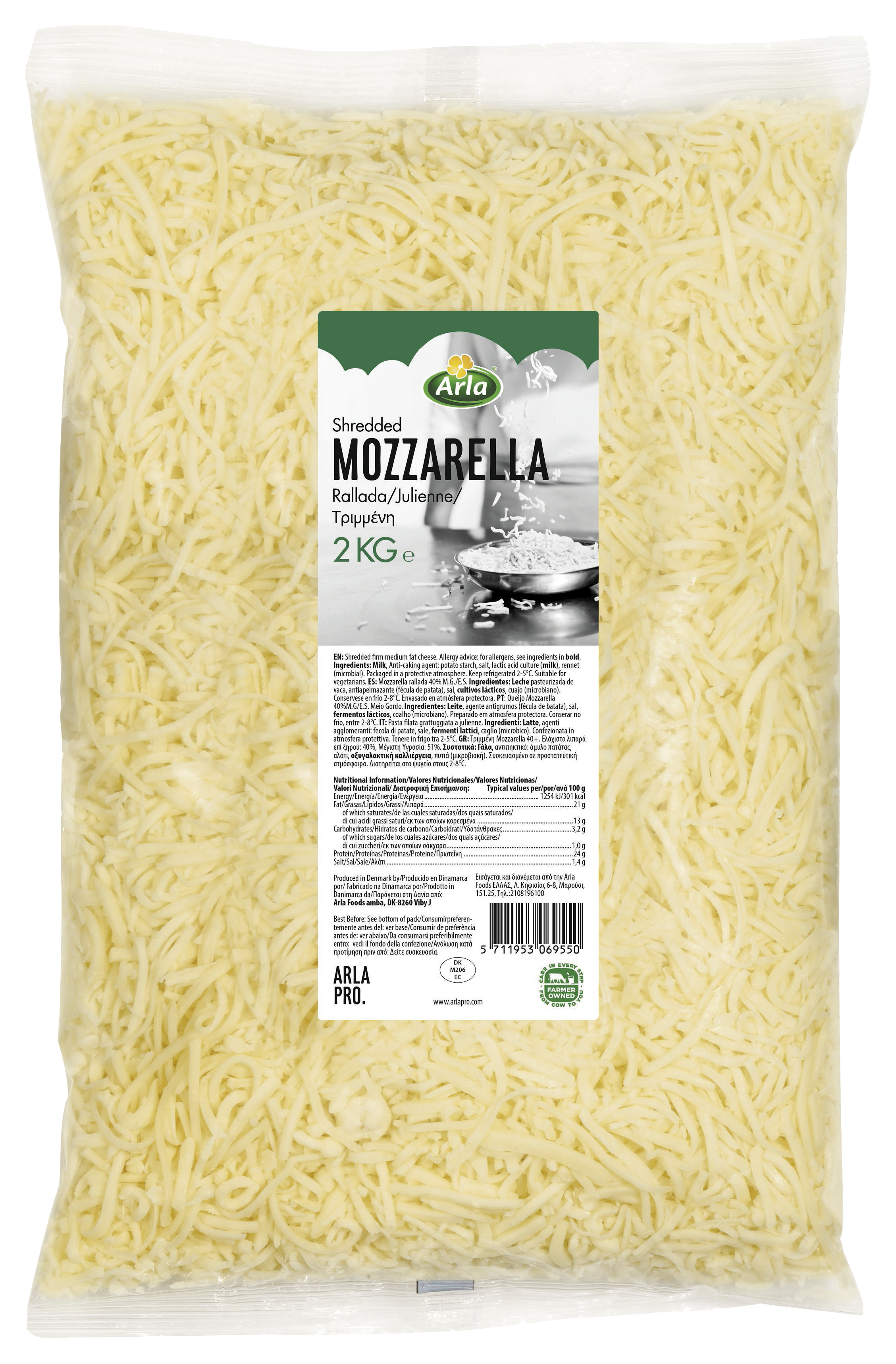 Mozzarella Rallada 2kg