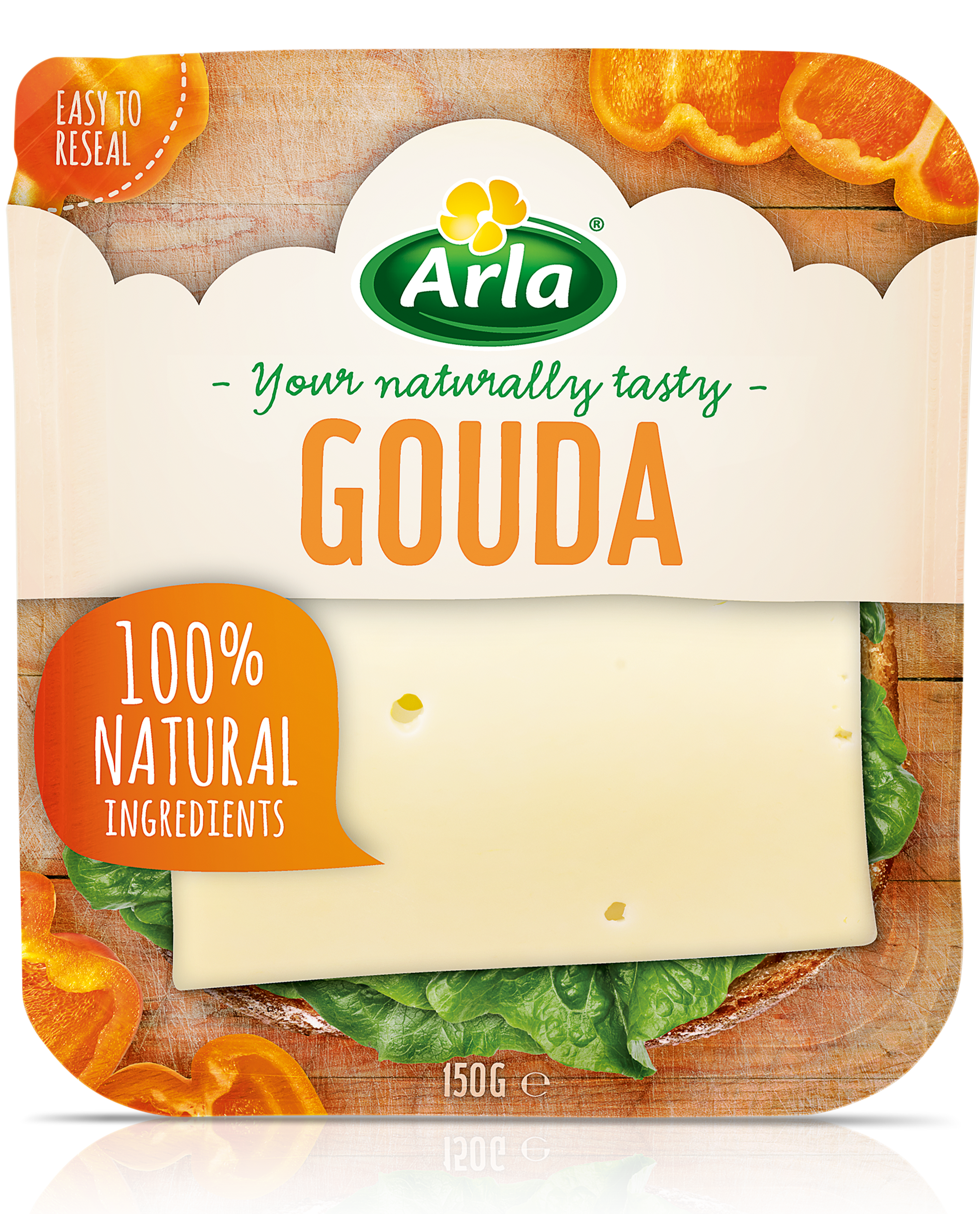 Arla® Quesos en lonchas y al corte Lonchas Gouda 150g