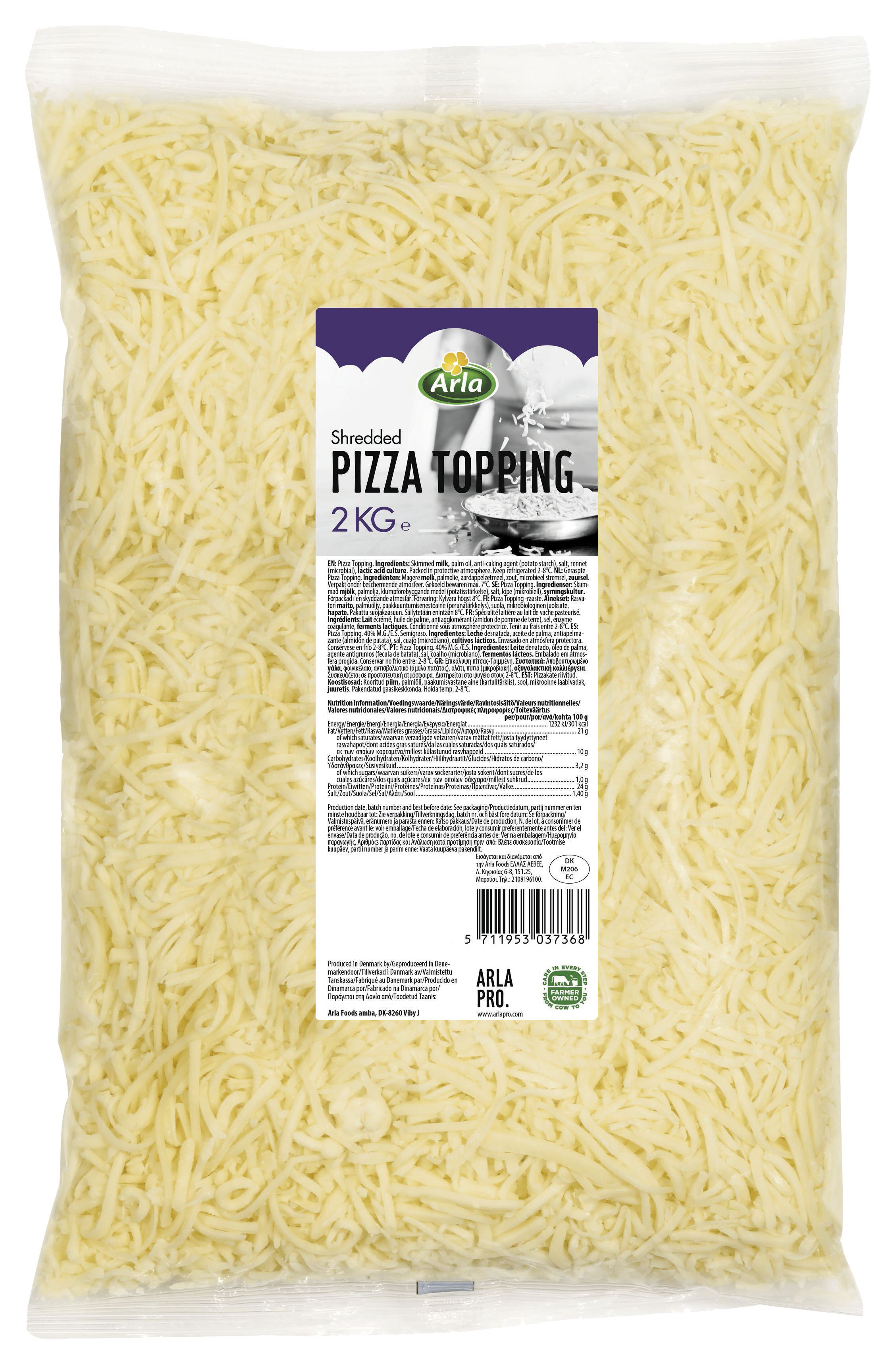 Arla Pro Pizzatopping Rallado 2kg